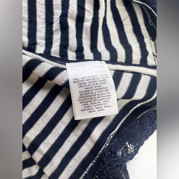 MEADOW‎ RUE for ANTHROPOLOGIE Navy blue lace tunic top size XL. - Picture 12 of 14